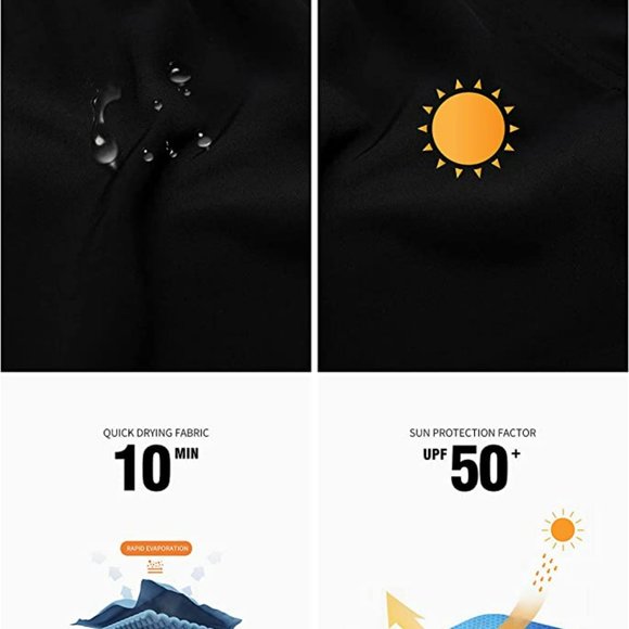 Actleis Womens Drawstring Swim Shorts UPF50+ Quick Dry Black Size L    A193-17 - Picture 3 of 8